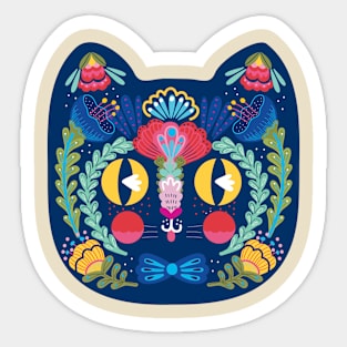 indigo cat Sticker